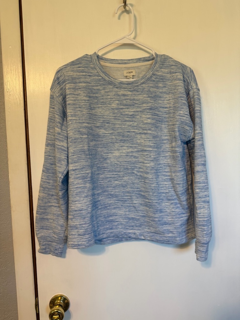 J. Crew Heathered Sky Blue Crewneck Sweater - Picture 1 of 3